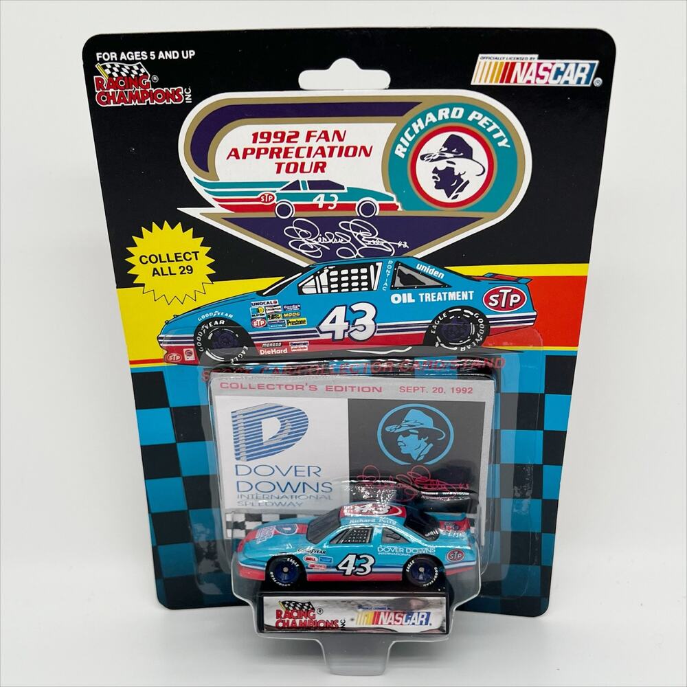 Richard Petty 43 Diecast Car 1992 Fan Appreciation Tour Dover Downs Speedway